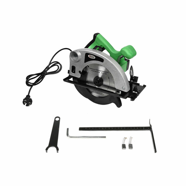 Hofftech Krachtige handcirkelzaag - 1200W - Ø185 mm zaagblad - 220V - met stofzuigeraansluiting