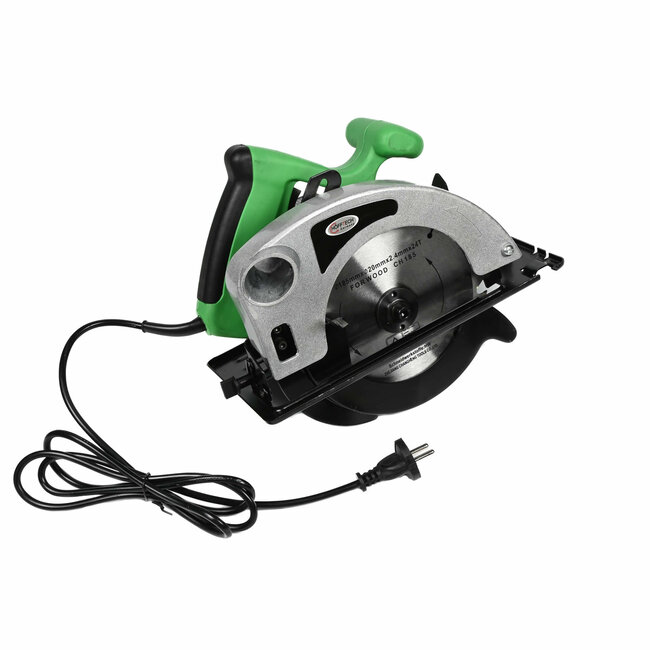 Hofftech Krachtige handcirkelzaag - 1200W - Ø185 mm zaagblad - 220V - met stofzuigeraansluiting