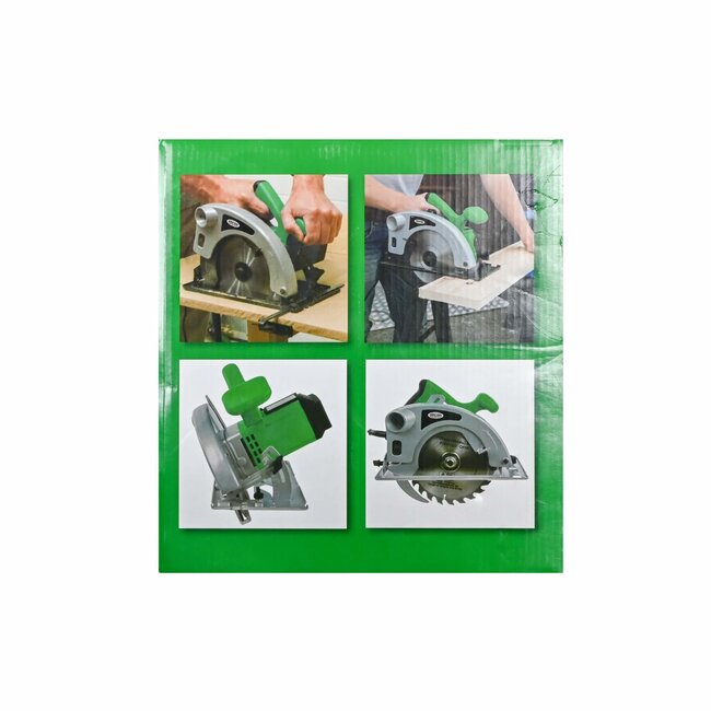 Hofftech Krachtige handcirkelzaag - 1200W - Ø185 mm zaagblad - 220V - met stofzuigeraansluiting