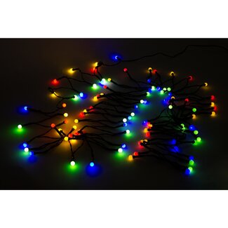 Benson Lichtsnoer met kersvormige bollen - 100 gekleurde LED's - 9,3 meter - IP44