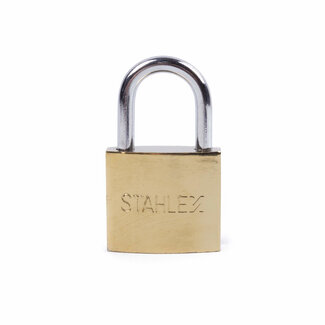Stahlex Robuust hangslot - gehard staal - automatisch sluitend - 32 mm - inclusief 3 sleutels