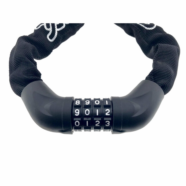 Stahlex Sterk cijferslot - gehard staal - canvas beschermhoes - 120 cm - zwart