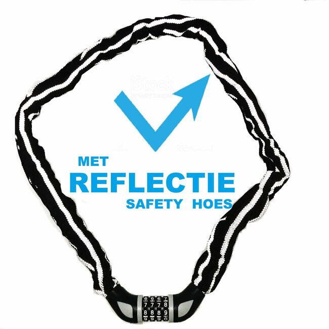 Stahlex Cijferslot - Gehard Staal - Reflecterende Canvas Hoes - 120 cm - Zwart