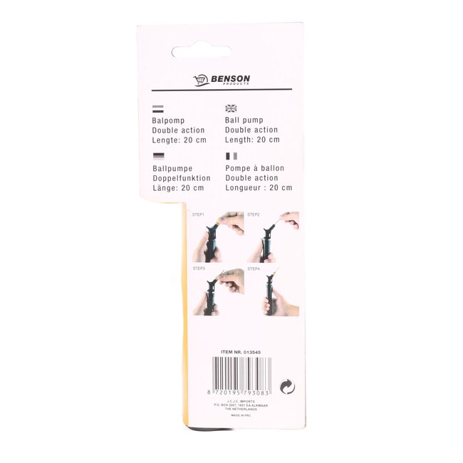 Benson Ballenpomp - Double Action - Inclusief Metalen Naald - 20 cm