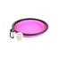 Benson Opvouwbare voer- en drinkbak - siliconen - Ø 19 cm - roze - met karabijnhaak