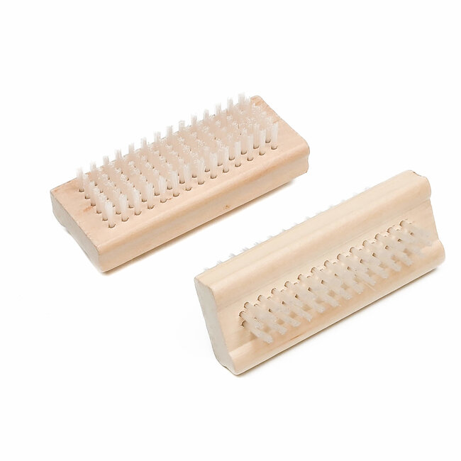 Benson Houten nagelborstel - dubbelzijdig - 10 x 4.5 cm - 2 stuks