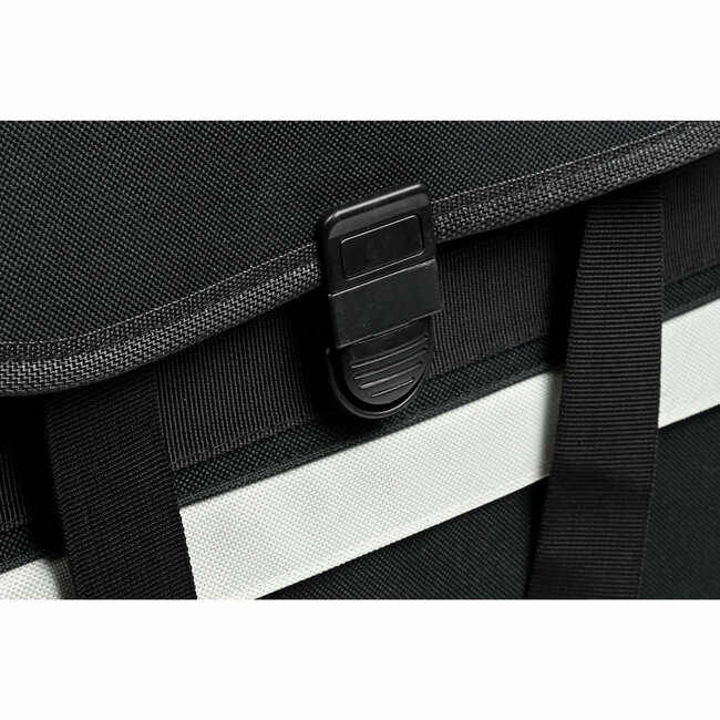 Lastpak Enkele fietstas - gepatenteerde vergrendeling - 17 liter - zwart