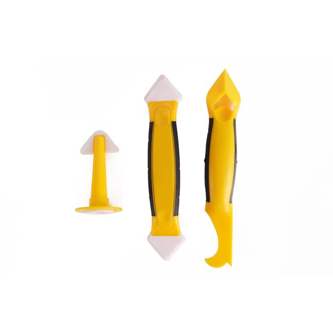 Benson Kitspatelset - Voegstrijker - Flexibel Kunststof - Diverse Profielen - 3-delig