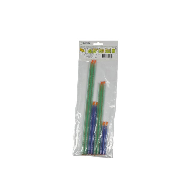 Benson Hersluitbare sealsticks - luchtdicht - 8 stuks - 4 maten - groen/blauw