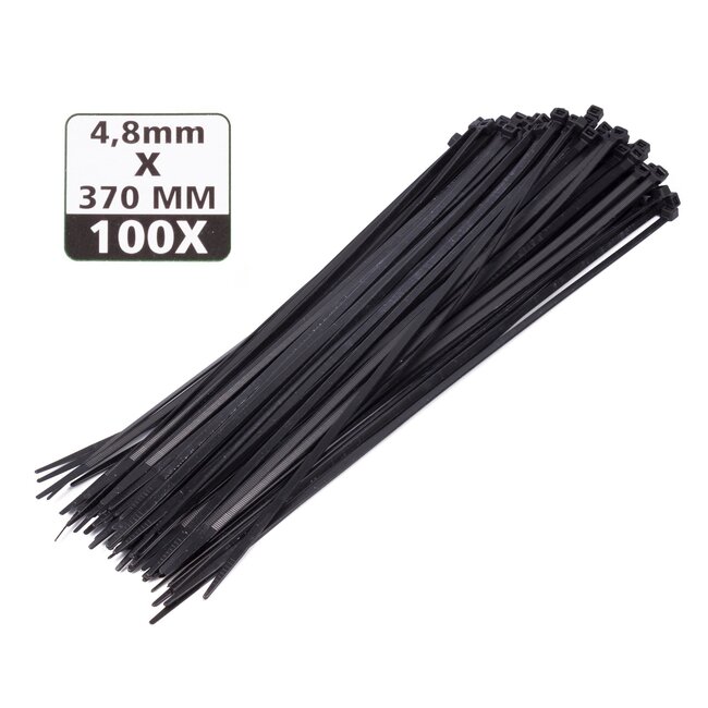 Hofftech Kabelbinders - UV-bestendig - 370 mm - Zwart - 100 stuks