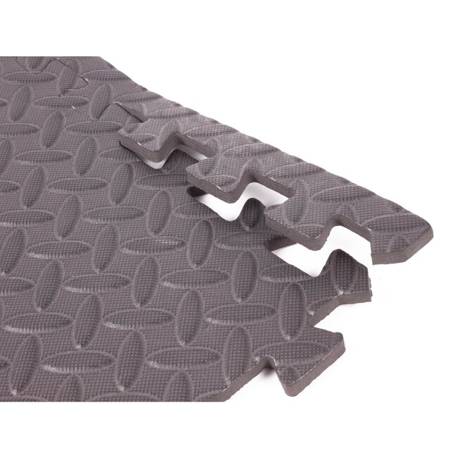 Benson Puzzelmat - Foam Vloertegels - Afneembare Zijkanten - 60 x 60 cm - 4 stuks - Antraciet Grijs