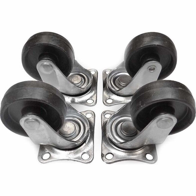 Benson Zwenkwiel set - Ø 32 mm - 20 kg draagvermogen - zwart - 4 stuks