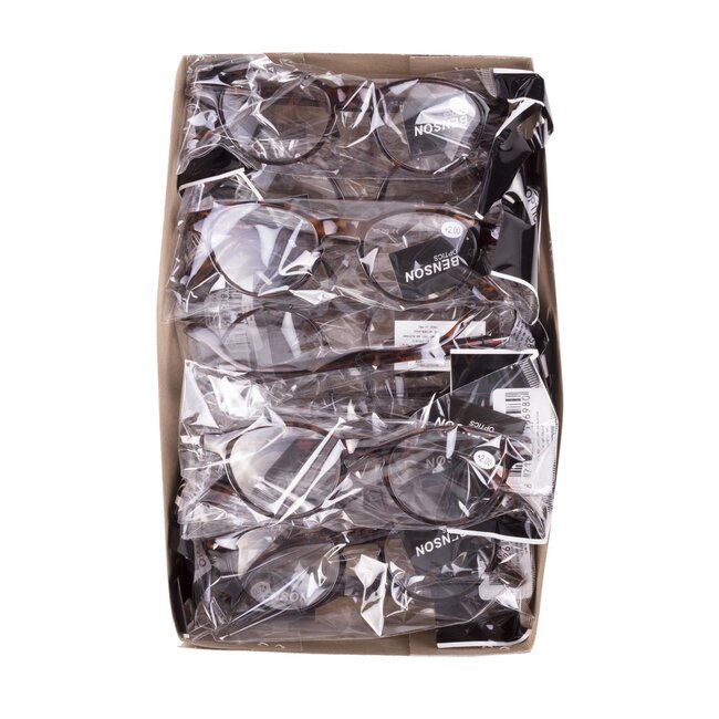 Benson Stijlvolle leesbril - schilpadmotief - unisex - sterkte +1.50 - bruin