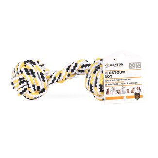 Benson Flostouw bot - Katoen - 24 cm - Voor middelgrote en grote honden Benson Flostouw bot - Katoen - 24 cm - Voor middelgrote en grote honden