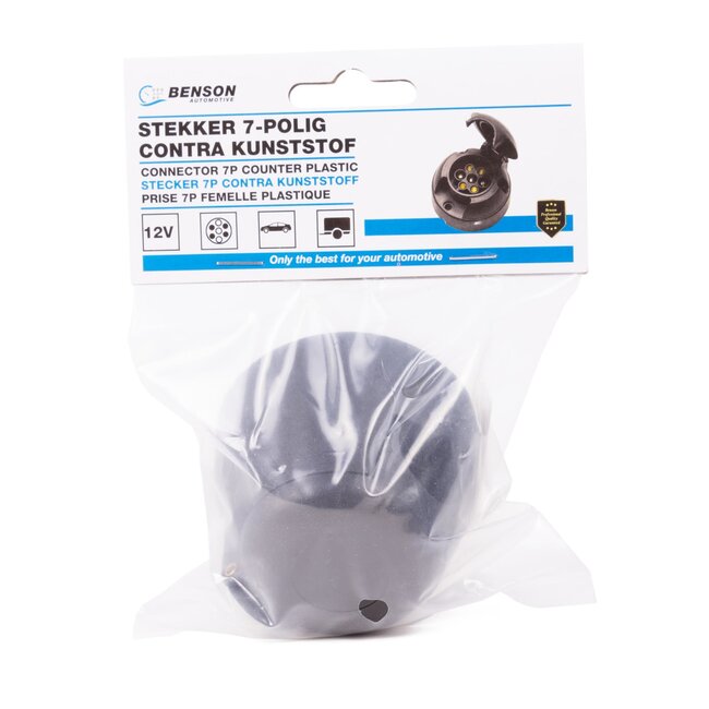 Benson 7-polige stekkerdoos - kunststof - universeel - 12 volt - robuust ontwerp