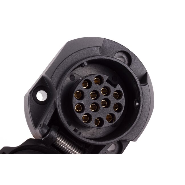 Benson 13-polige stekkerdoos - robuust kunststof - auto en camper - extra functies