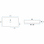 REA Rechthoekige opzetwastafel - Marmerlook - Glans wit - 61.5 cm - Antibacterieel