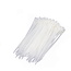 Hofftech Tie ribs met oog en schroefbaar - 4.8 x 200 mm - wit - set van 100 stuks