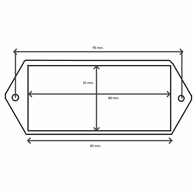Benson Reflector met schroefbevestiging - rechthoekig - oranje - 100 x 40 mm - 2 stuks