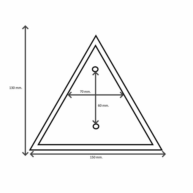 Benson Driehoekige reflector - 15,5 cm - rood - set van 2 - E-keur