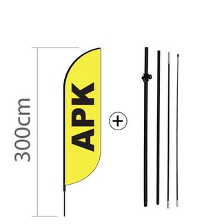 Proflag Beachflag Convex S-60 x 240 cm - APK