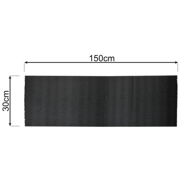 Pro Plus Anti Slipmat - 150 x 30 cm - 3 mm - Zwart