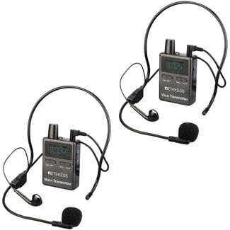 Retekess Draadloze instructieset - 2.4 GHz - Compleet voor paardrijden - 10 uur batterij - Zwart
