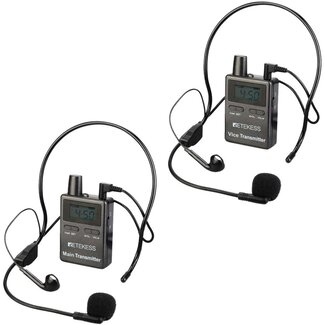 Retekess Draadloze instructieset - 2.4 GHz - Compleet voor paardrijden - 10 uur batterij - Zwart Retekess Draadloze instructieset - 2.4 GHz - Compleet voor paardrijden - 10 uur batterij - Zwart