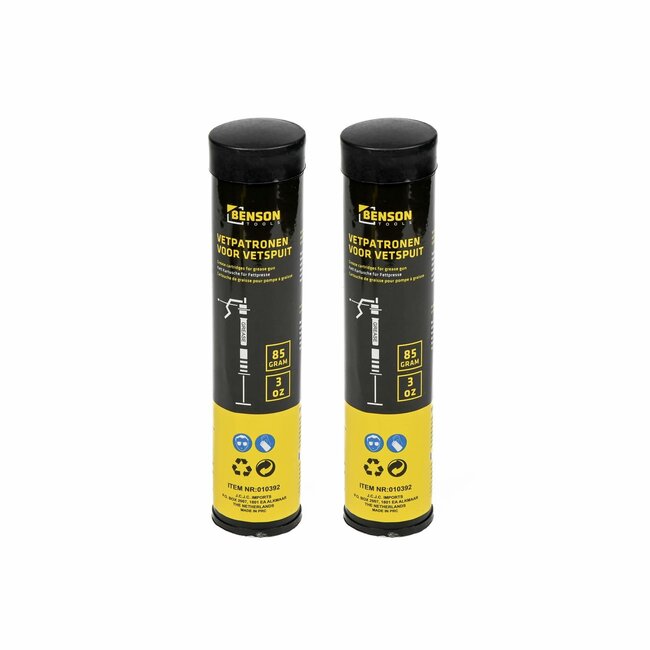 Benson Vetpatronen - Smeervet - Waterbestendig - Zuurvrij - 85 gram - 2 stuks