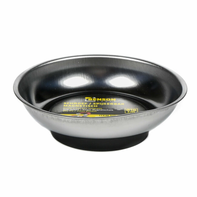 Benson Schroef- en spijkerbak met magneet - Ø 10 cm - roestvrij staal - antislip