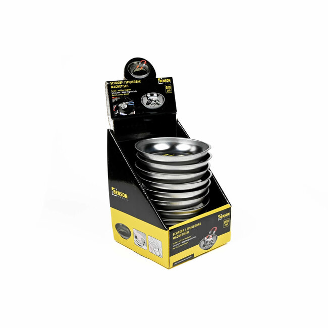 Benson Schroef- en spijkerbak met magneet - Ø 10 cm - roestvrij staal - antislip