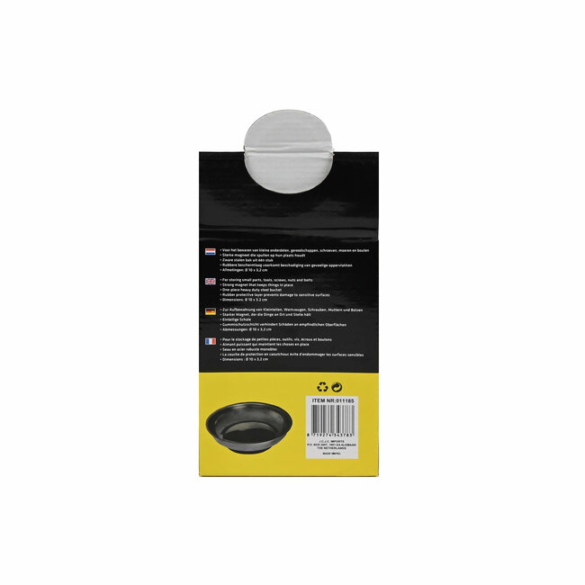 Benson Schroef- en spijkerbak met magneet - Ø 10 cm - roestvrij staal - antislip