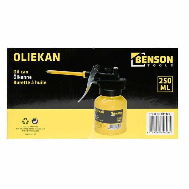 Benson Oliekan met flexibele tuit - 300 ml - blauw - met één hand te bedienen