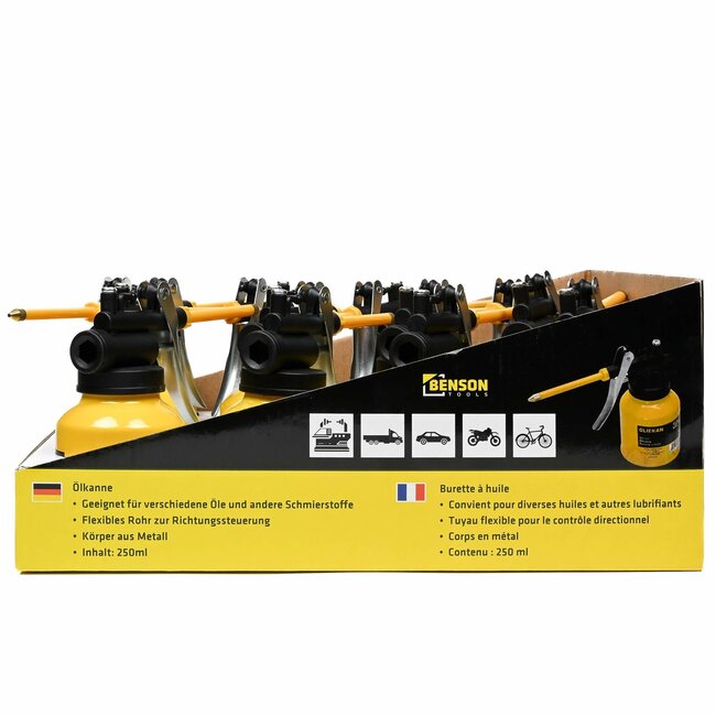 Benson Oliekan met flexibele tuit - 300 ml - blauw - met één hand te bedienen