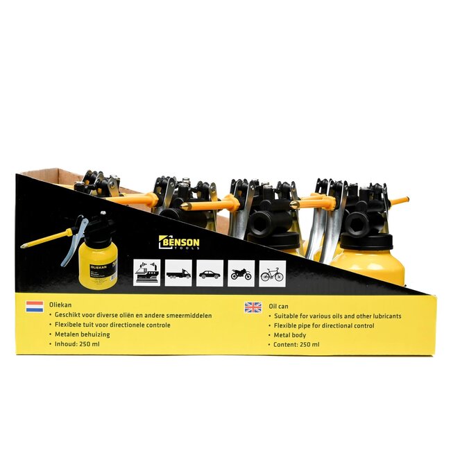 Benson Oliekan met flexibele tuit - 300 ml - blauw - met één hand te bedienen