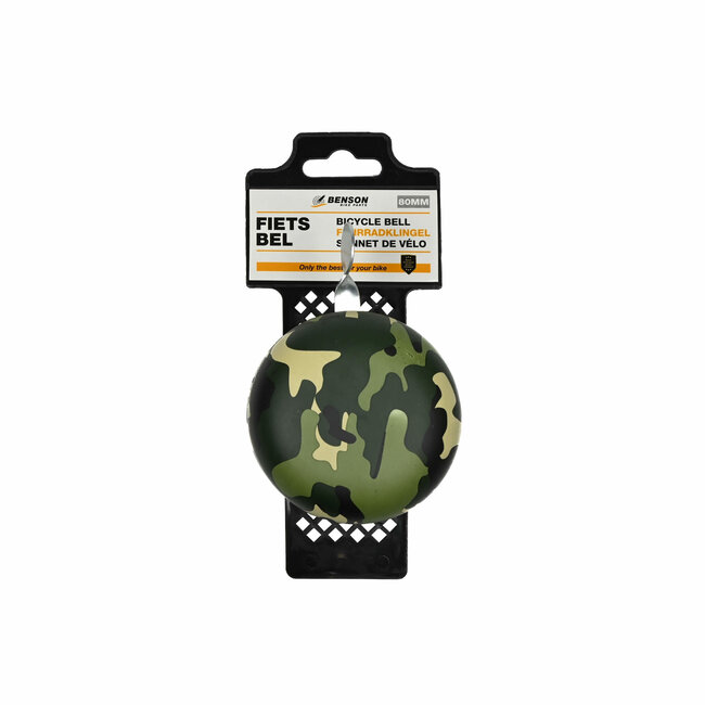 Benson Stoere fietsbel - Ding Dong - Camouflage - Ø 80 mm - Veilig en opvallend