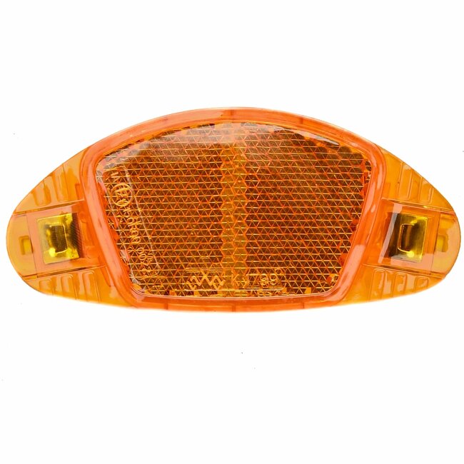 Benson Set van 4 oranje spaakreflectoren - K-mark - duurzaam kunststof - gereedschapsvrije montage