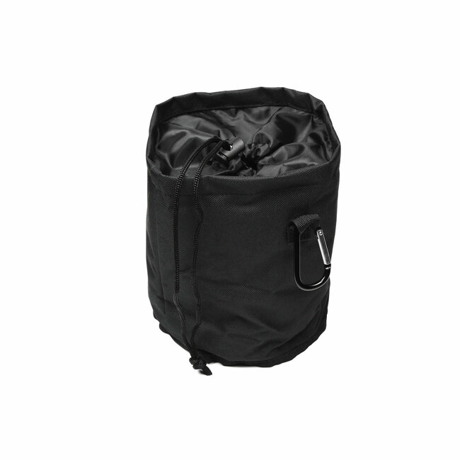 Benson Handige wasknijperzak met karabijnhaak - zwart - wind- en waterdicht - Ø 16,5 x 18 cm