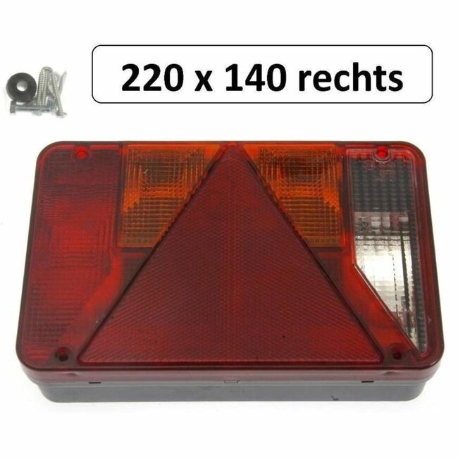 Benson Achterlicht set caravan - 5 functies - 220 x 140 mm - links/rechts - ECE goedgekeurd