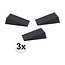 Benson Set van 3 flexibele deurstoppers - PVC - zwart - 16 mm - duurzaam