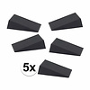 Benson Deurstopper - Rubber - 16 mm - Zwart - 5 stuks Benson Deurstopper - Rubber - 16 mm - Zwart - 5 stuks