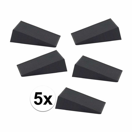 Benson Deurstopper - Rubber - 16 mm - Zwart - 5 stuks Benson Deurstopper - Rubber - 16 mm - Zwart - 5 stuks