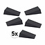 Benson Flexibele deurstopper - PVC - 100 kg - zwart - 5 stuks