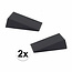 Benson Flexibele deurstopper - set van 2 - zwart - houdt deuren tot 100 kg open - duurzaam PVC