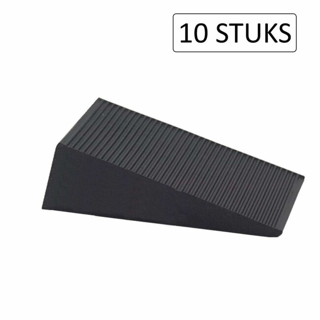 Hofftech Flexibele deurstopper - PVC - 16 mm - zwart - 10 stuks