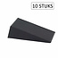 Hofftech Flexibele deurstopper - PVC - 16 mm - zwart - 10 stuks