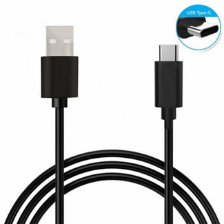 Benson USB-kabel Type C - 2 meter - Zwart - Snelle dataoverdracht - Flexibele PVC-mantel