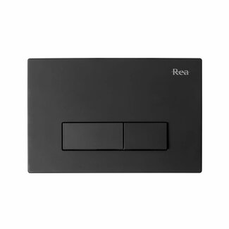 REA Rechthoekige drukplaat - mat zwart - waterbesparend - 250 x 165 mm