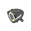 Benson Retro fietskoplamp - 3 LED's - COB ring - chroom - 12 lux - inclusief batterijen