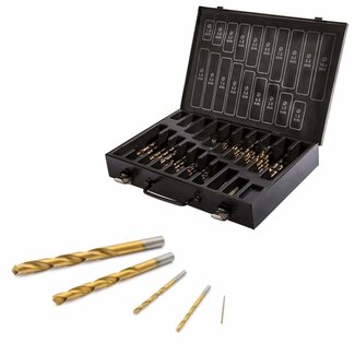 Hofftech 170-delige HSS boorset - Cobalt coating - 1-10 mm - Inclusief koffer